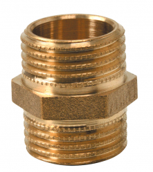 BRASS FIT-NIPPLE EQUAL MALE 1/4