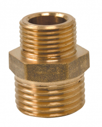 BRASS NIPPLE RED. MALE 3/8X1/4