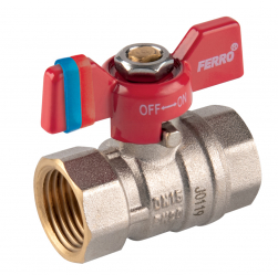 Ball valve, butterfly handle G1/2