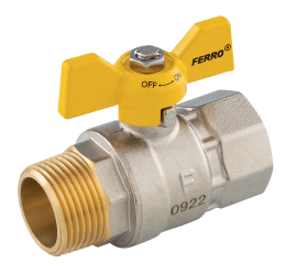 Gas ball valve FM - butterfly 1/2