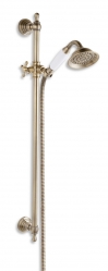 1-function shower set with slide bar, old bronze