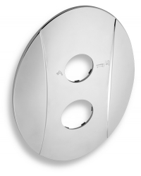 COVER FOR BUILT-IN BOX WITH DIVERTER OVAL CHROME