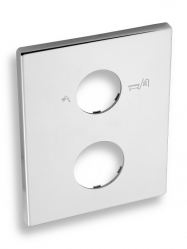 COVER FOR BUILT-IN BOX WITH DIVERTER RECTANGLE CHROME