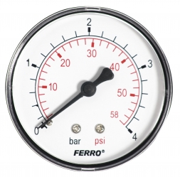 MANOMETER 63MM 1/4