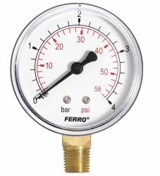 MANOMETER 63MM 1/4