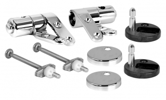 Mounting set with soft close + easy click hinges