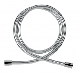 Plastic shower hose, 150 cm, silver