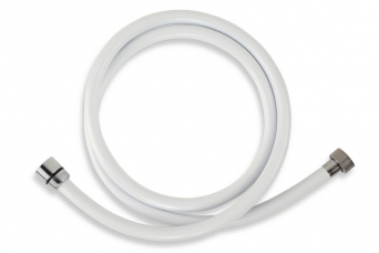 Shower hose, PVC 150 cm, white