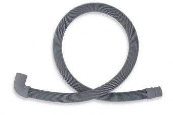 WASHING MACHINE OUTLET HOSE WITH ELBOW 100 CM GREY-100CM