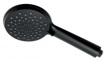 Shower head, 3 positions, black