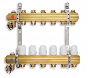 MANIFOLD 2-WAYS WITH STOP VALVES