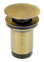 Rotondo drain valve for basins without overflow, bronze