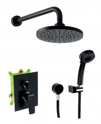 Shower set, concealed, black