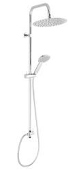 Shower set for mixer with upper outlet, chrome