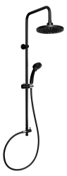 Shower set for mixer with upper outlet, black