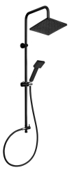 Shower set for mixer with upper outlet, black