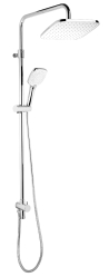 Shower set for mixer with upper outlet, chrome