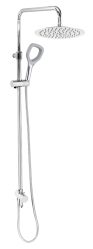 Shower set for mixer with upper outlet, chrome