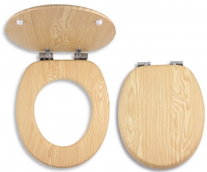 ASH WOOD VENEER SOFT CLOSING TOILET SEAT