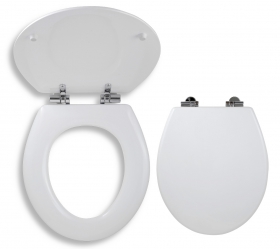 WHITE MOULD WOOD LYRA SOFT CLOSING TOILET SEAT