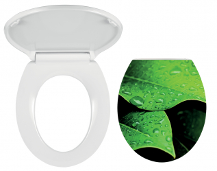 Toilet seat, duroplast white, hardened plastic hinges