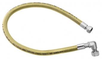 Flexible hose for gas with elbow connector 1/2